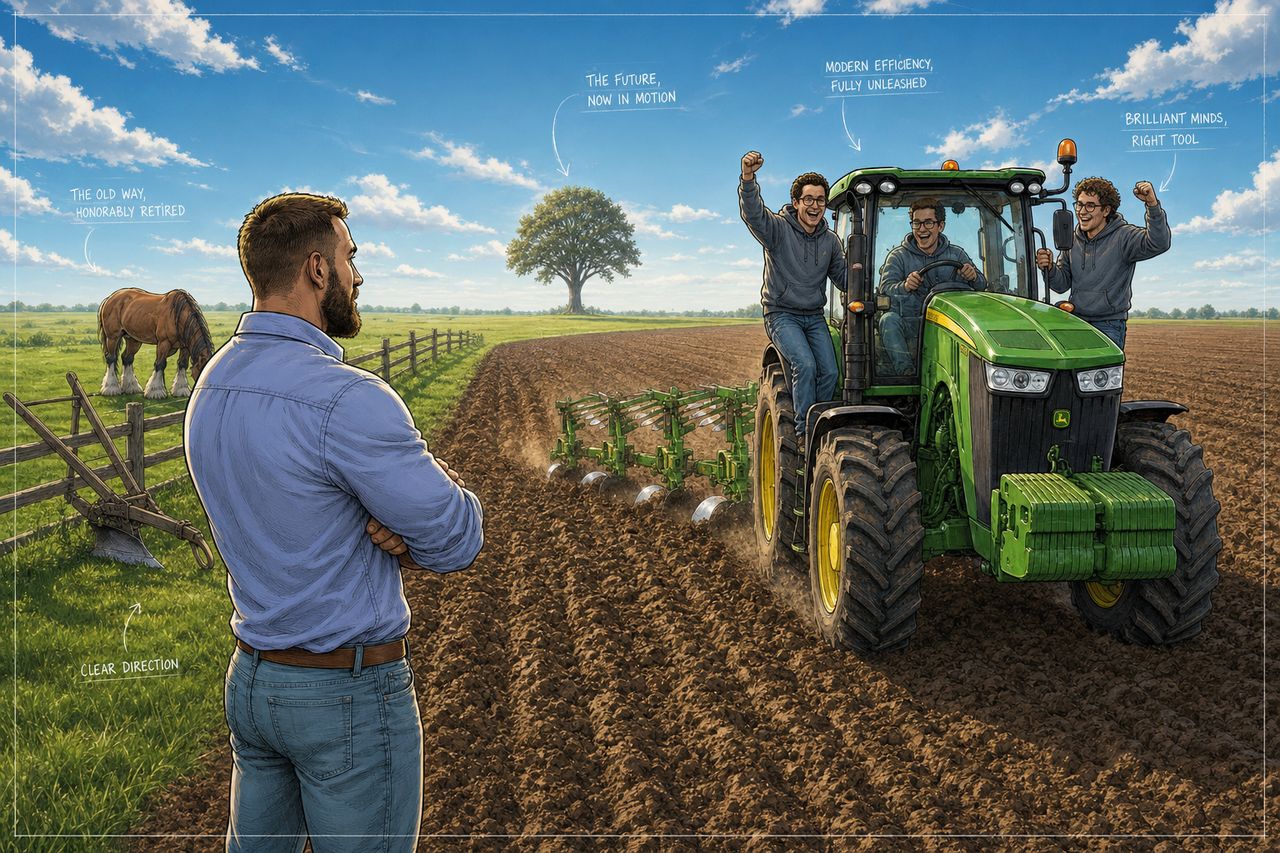 Traktor auf dem Acker: moderne Effizienz mit dem richtigen Werkzeug